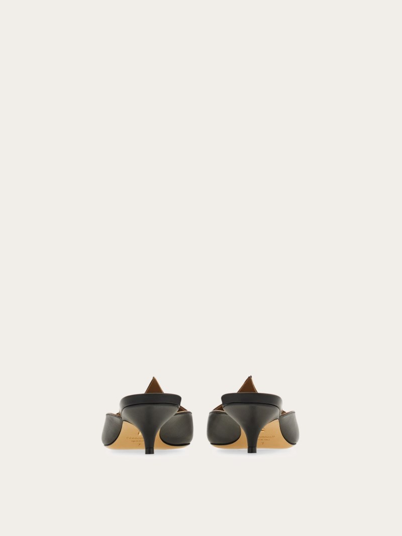 Ferragamo | Women's Mule With Graphic Detail - Black