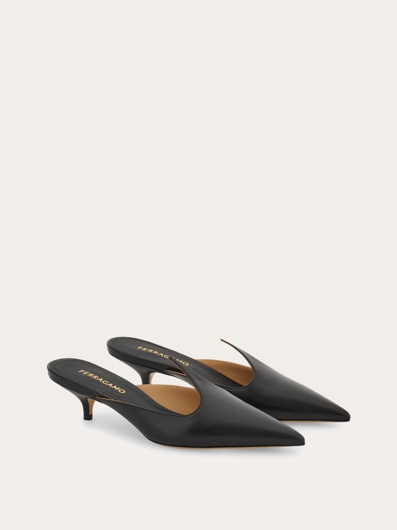 Ferragamo | Women's Mule With Graphic Detail - Black