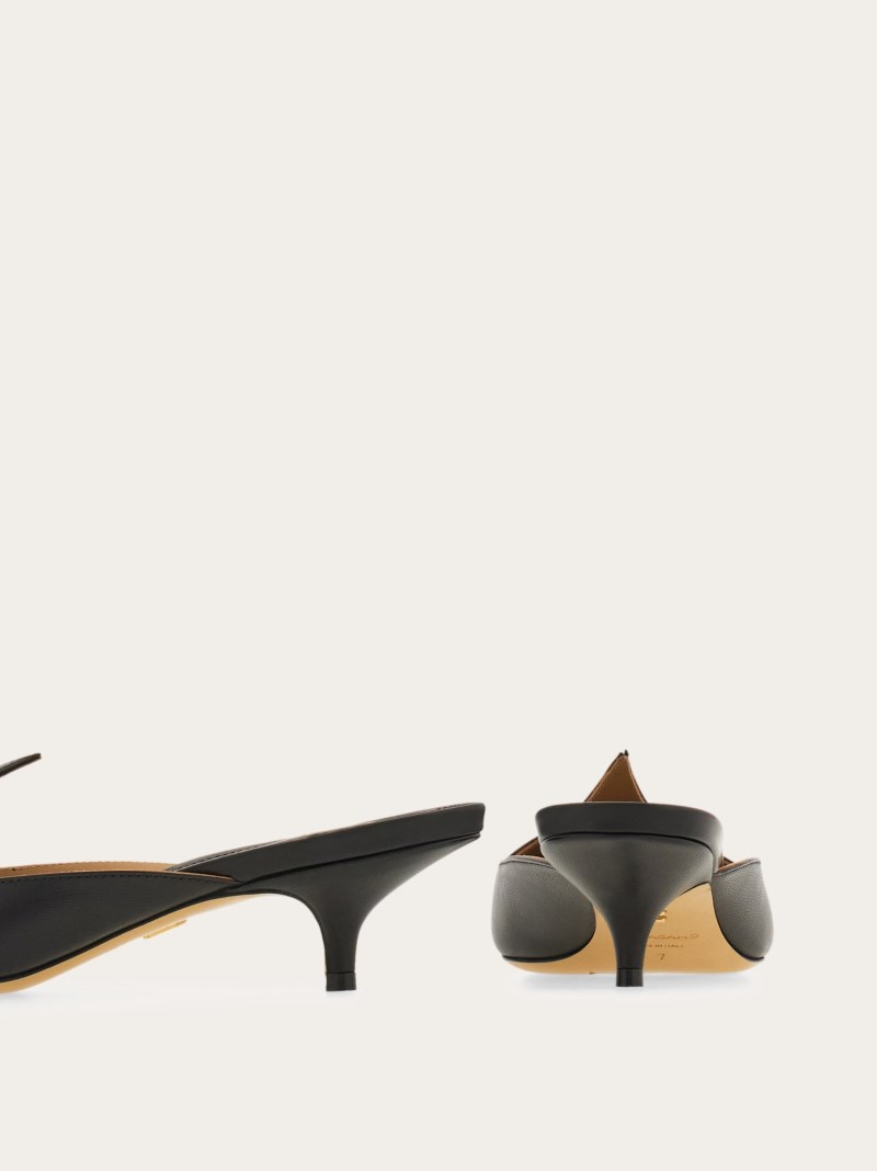 Ferragamo | Women's Mule With Graphic Detail - Black