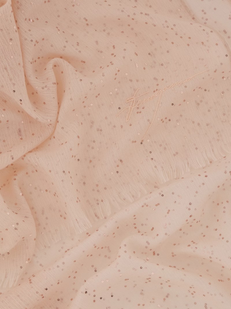 Ferragamo | Women's Micro Sequin Stole - Light Pink