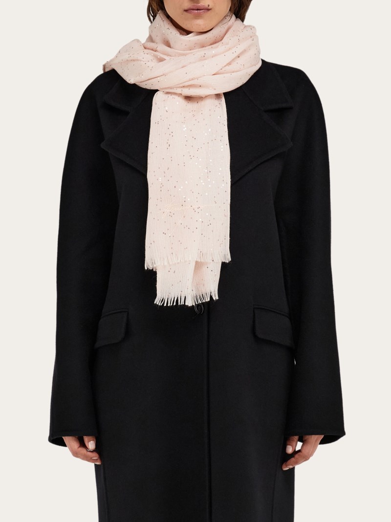 Ferragamo | Women's Micro Sequin Stole - Light Pink