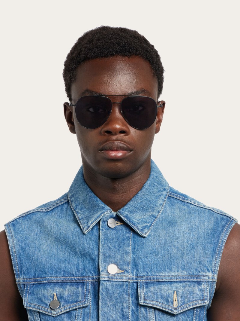 Ferragamo | Men's Sunglasses - Matte Black