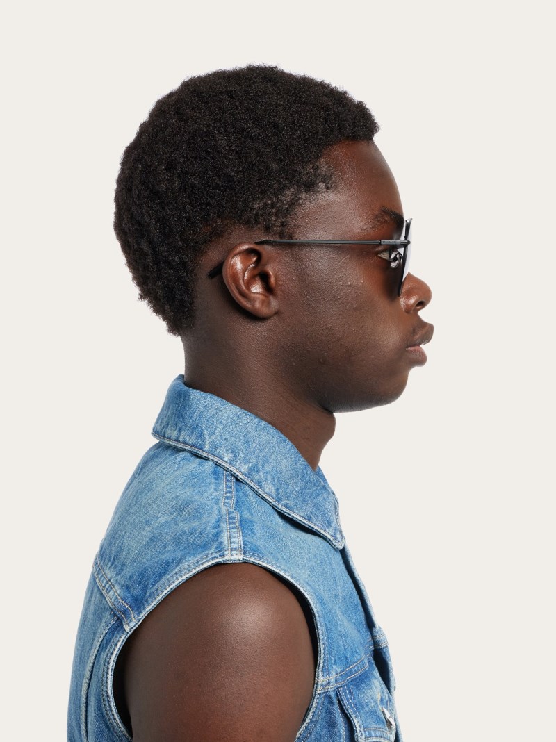 Ferragamo | Men's Sunglasses - Matte Black