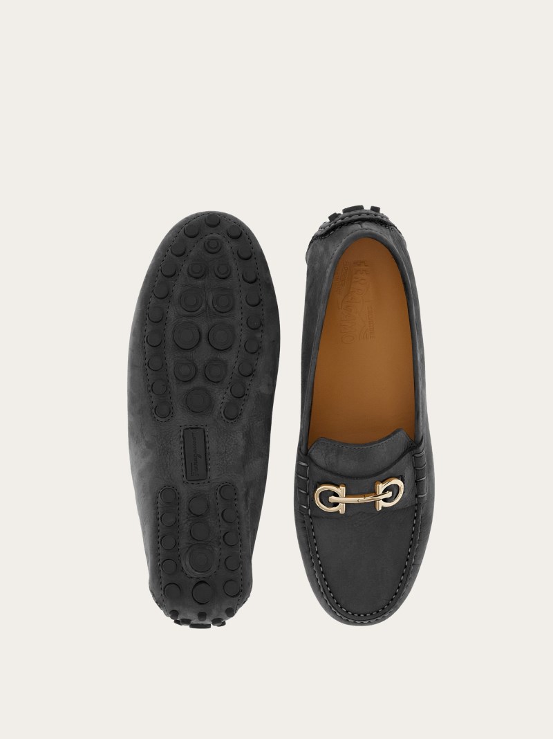 Ferragamo | Women's Driver With Gancini Ornament - Black