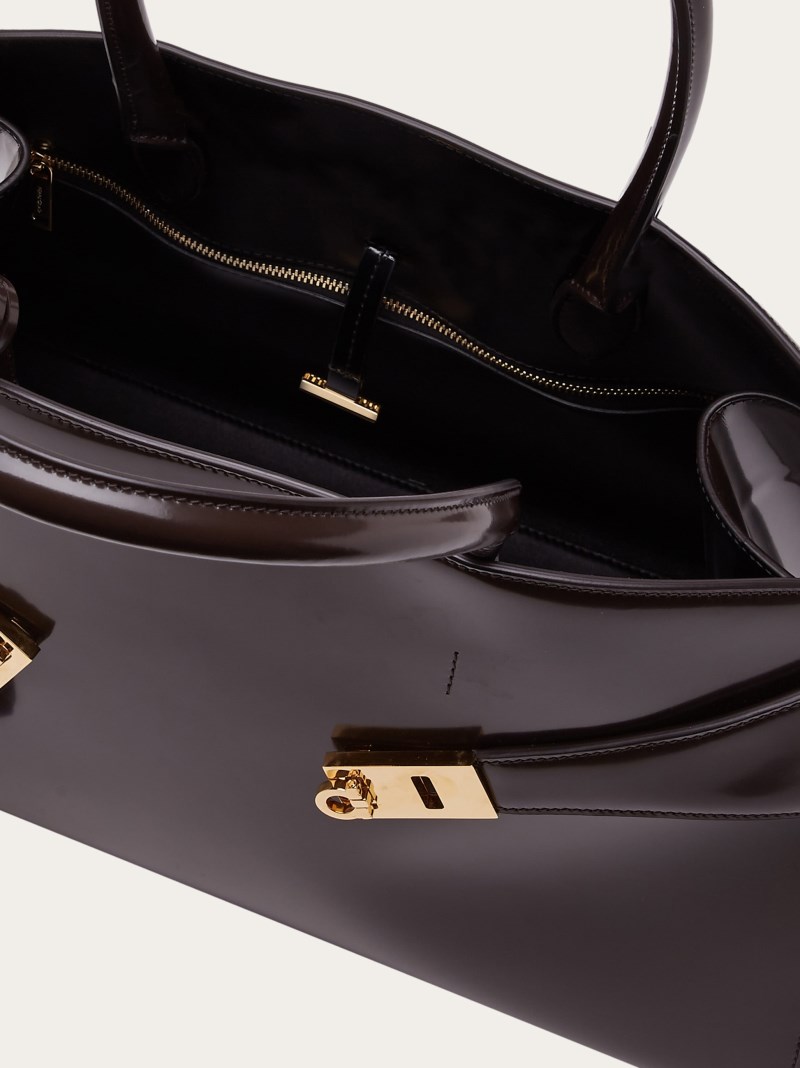 Ferragamo | Women's Hug Handbag - Testa Di Moro