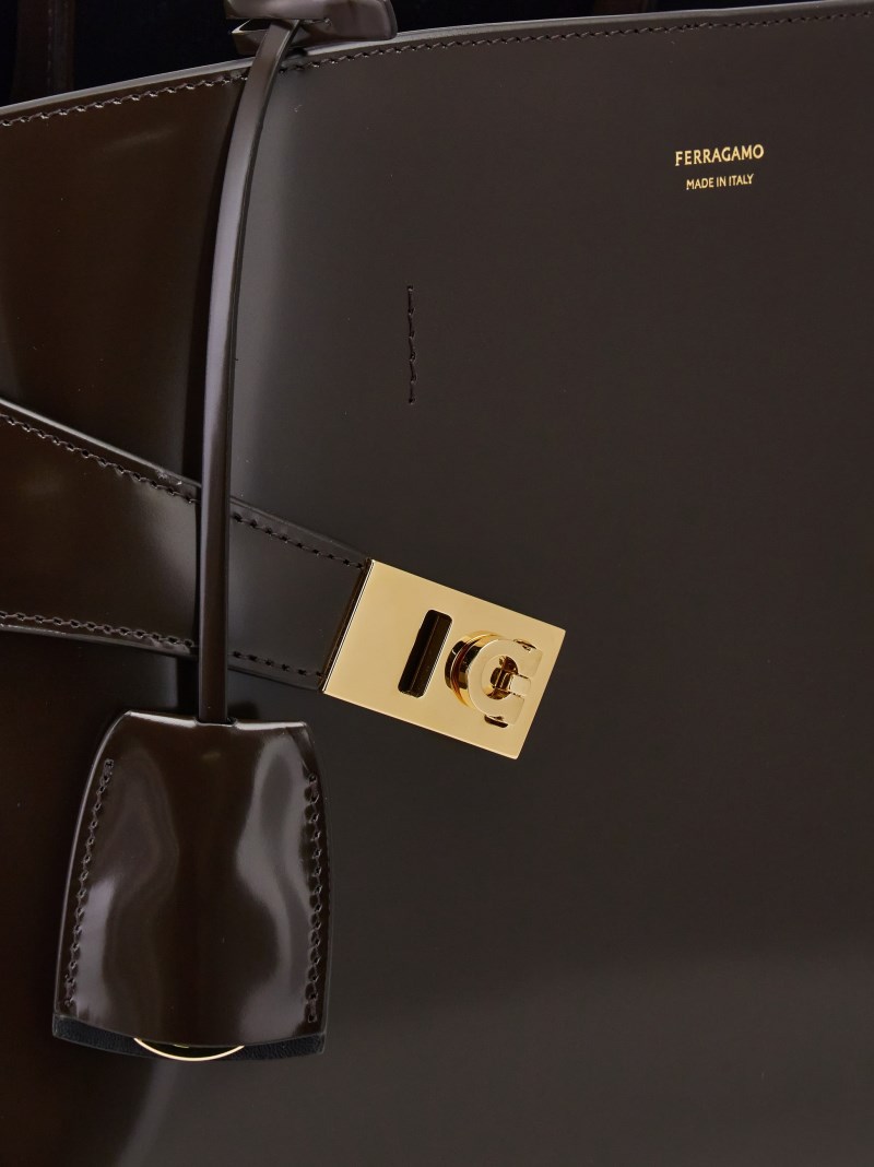 Ferragamo | Women's Hug Handbag - Testa Di Moro