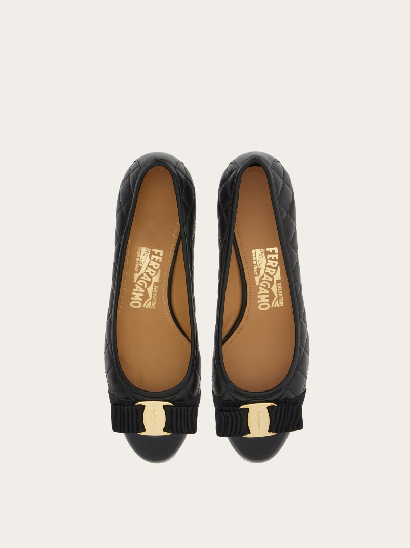 Ferragamo | Women's Quilted Vara Pump - Black