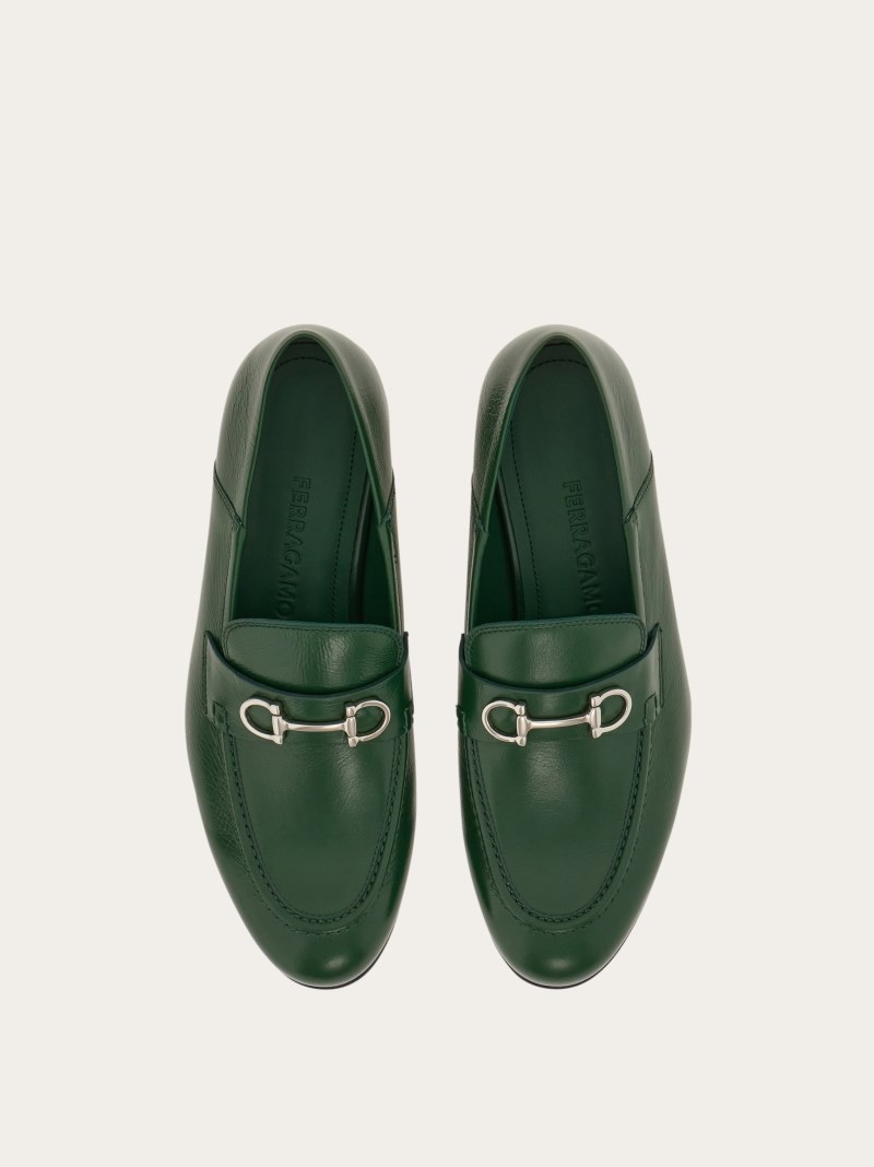 Ferragamo | Women's Mule Loafer With Gancini Ornament - Forest Green