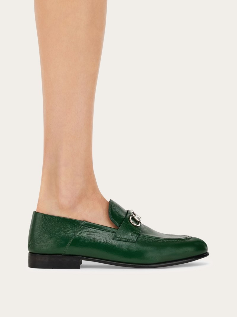 Ferragamo | Women's Mule Loafer With Gancini Ornament - Forest Green