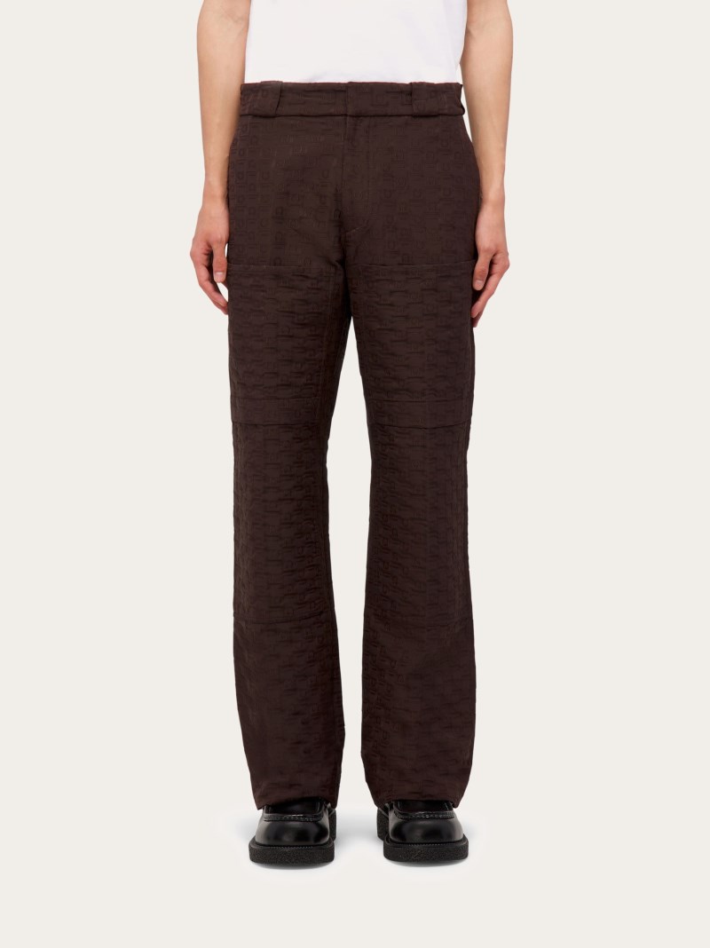 Ferragamo | Men's Monogram Trouser - Espresso