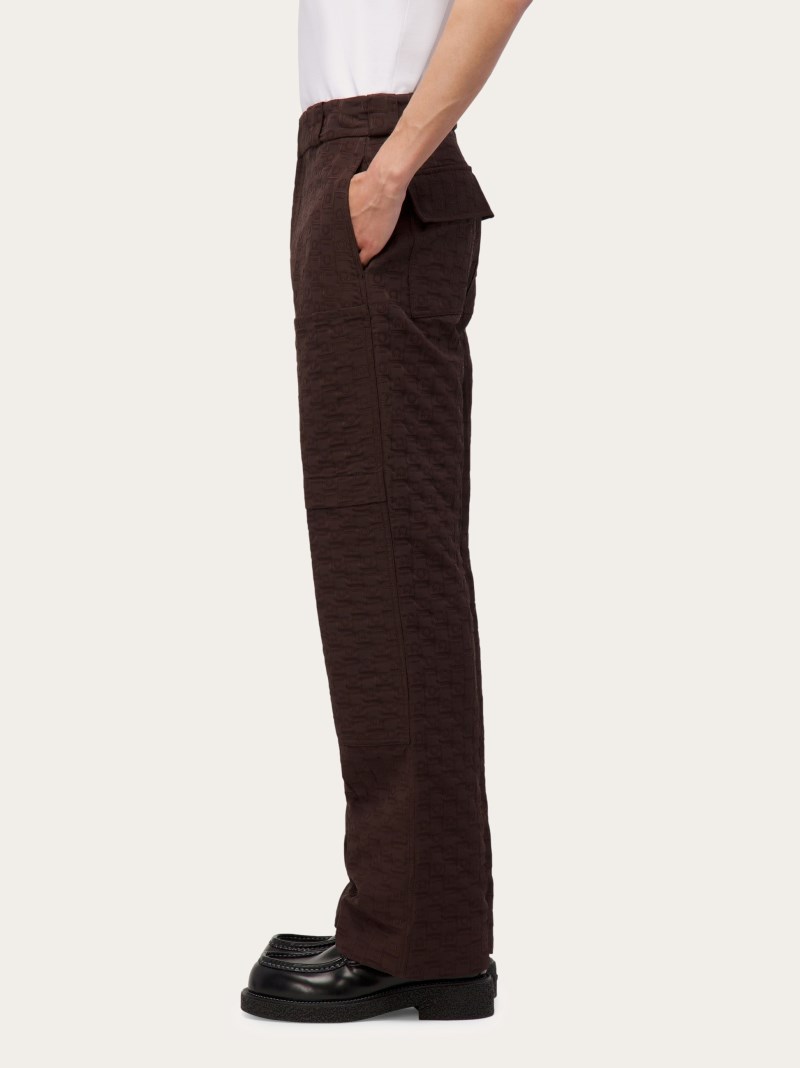 Ferragamo | Men's Monogram Trouser - Espresso