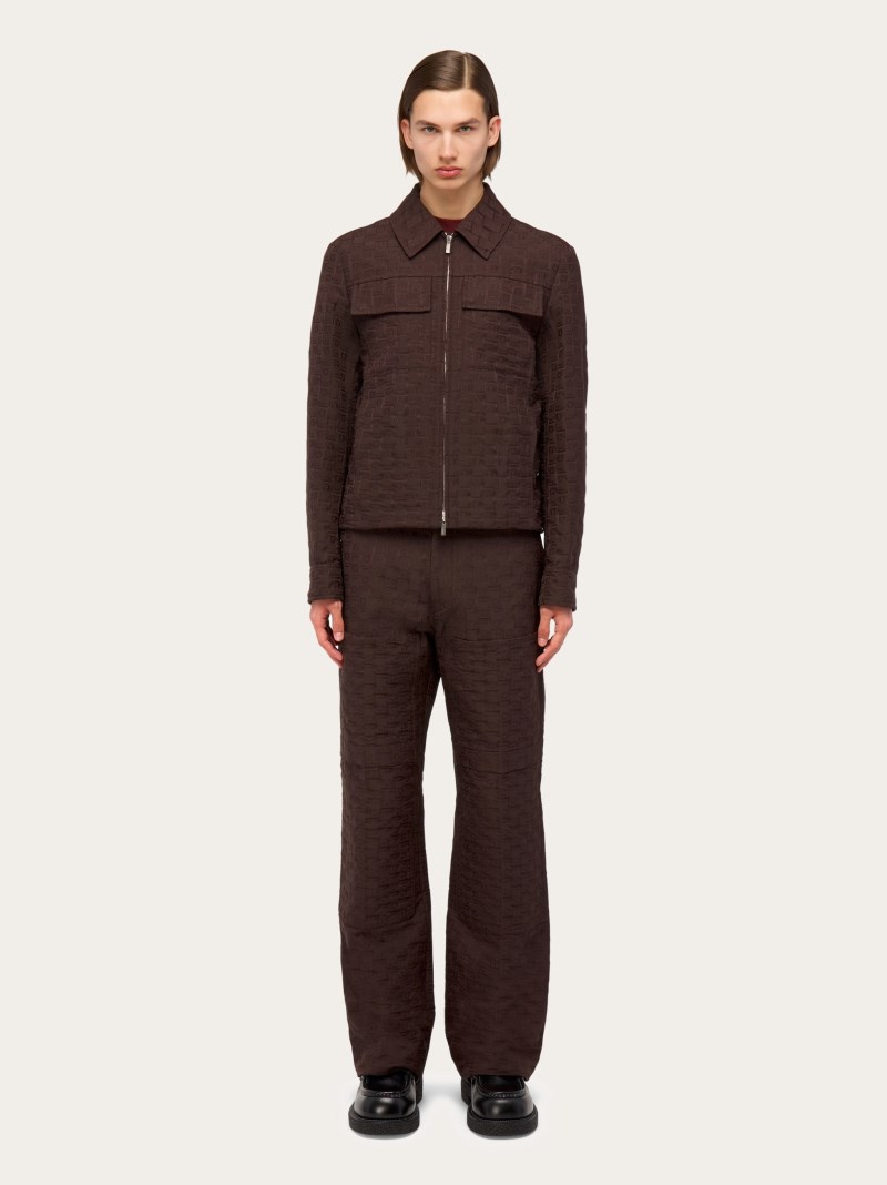 Ferragamo | Men's Monogram Trouser - Espresso