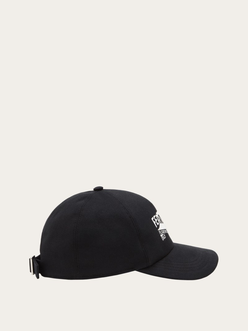 Ferragamo | Men's Baseball Cap With Logo - Black/White