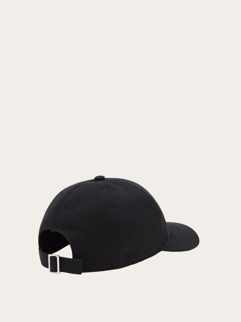 Ferragamo | Men's Baseball Cap With Logo - Black/White