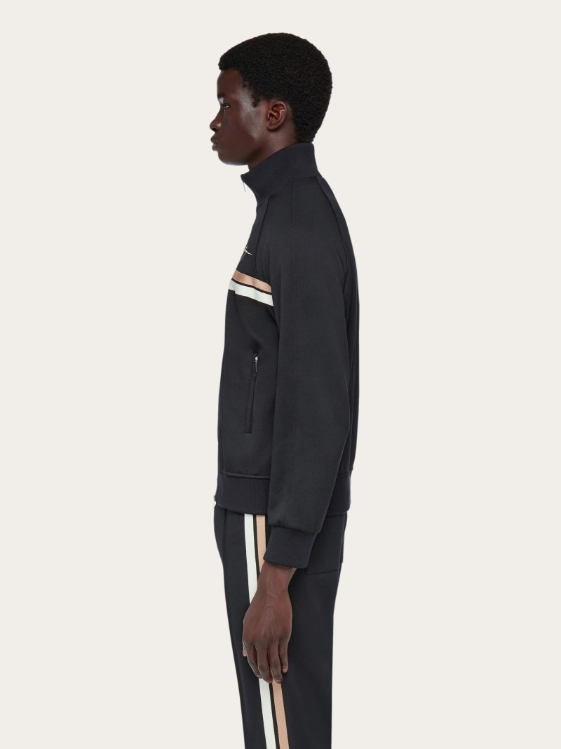 Ferragamo | Men's Sporty Zip Up Jacket - Black