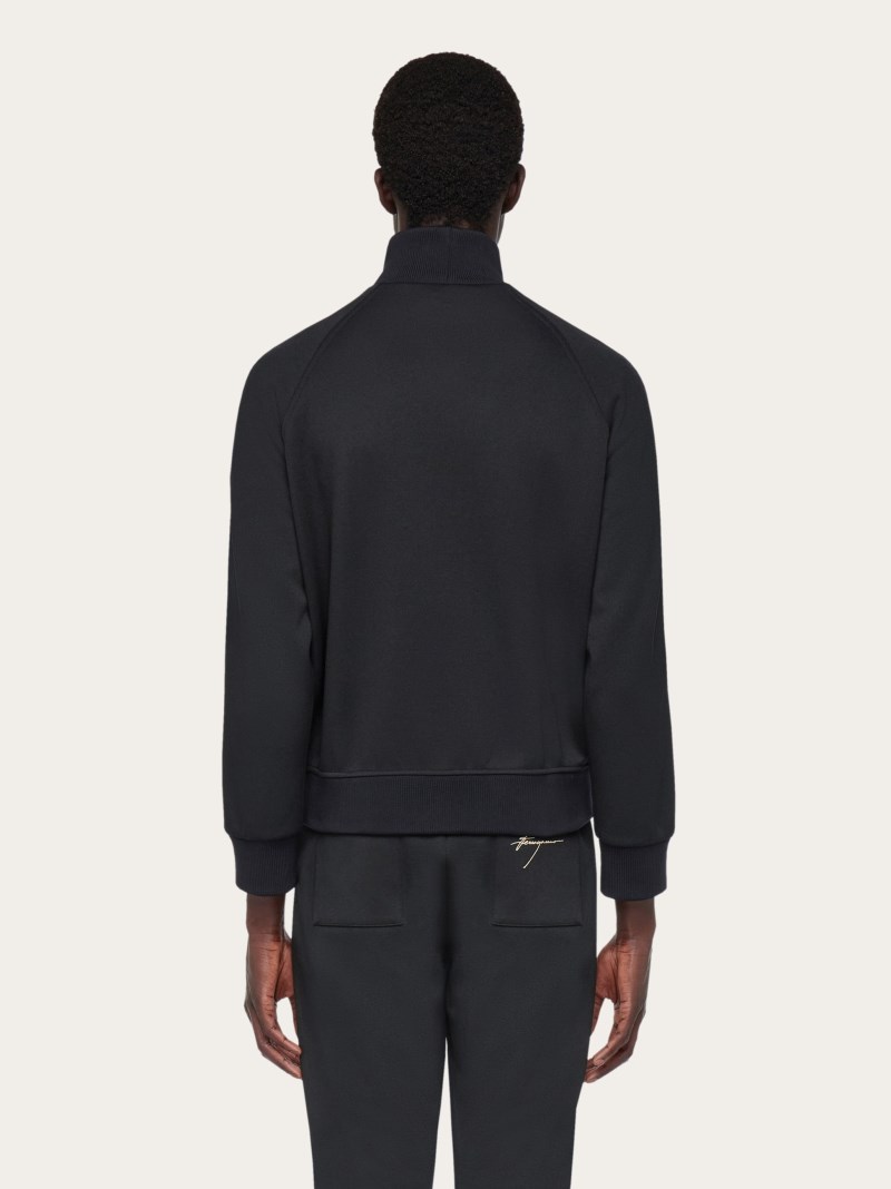 Ferragamo | Men's Sporty Zip Up Jacket - Black