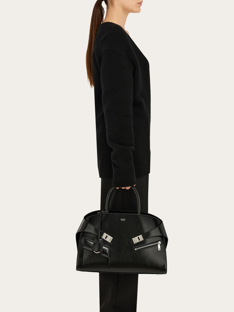 Ferragamo | Women's Hug Handbag - Black