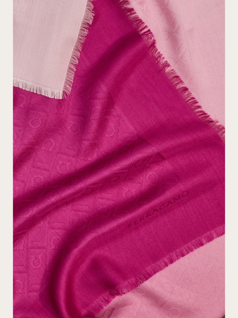 Ferragamo | Women's Monogram Shawl - Pink/Cotton Candy