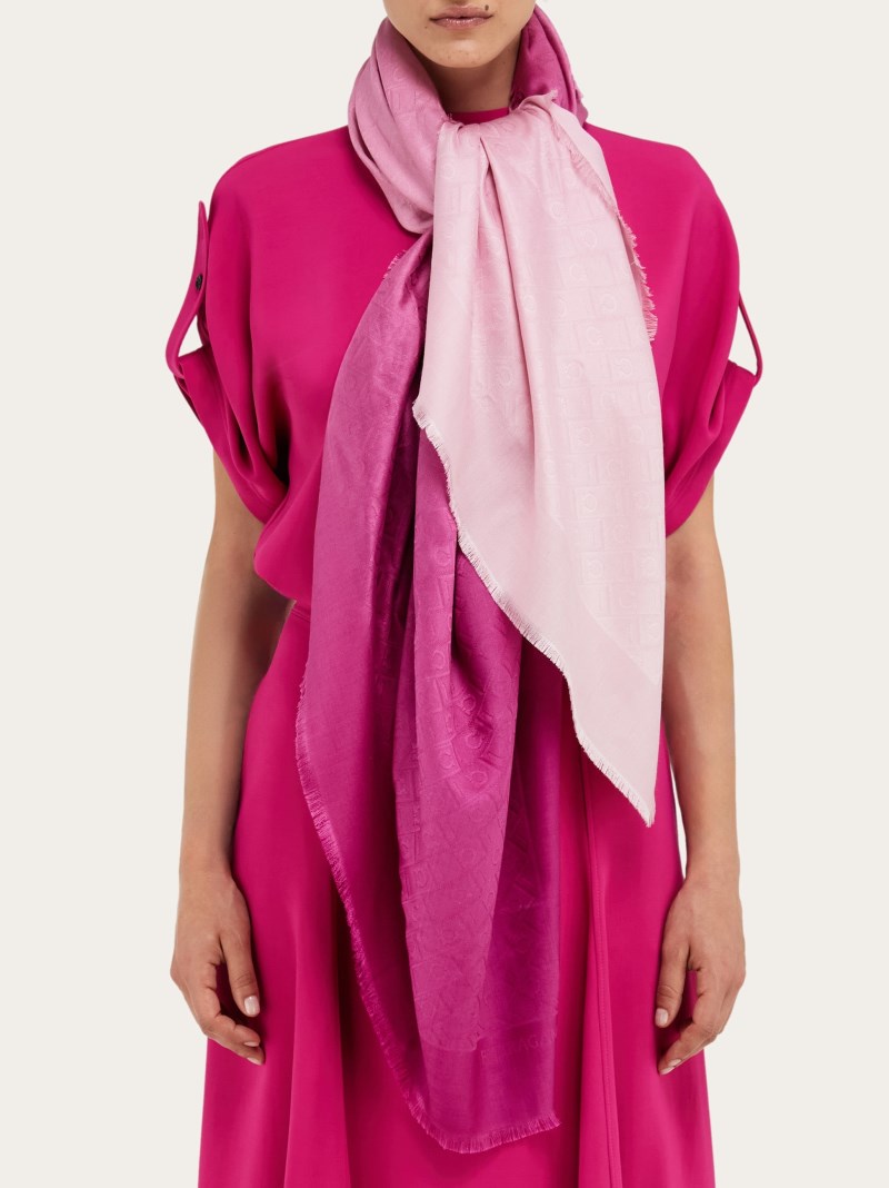 Ferragamo | Women's Monogram Shawl - Pink/Cotton Candy