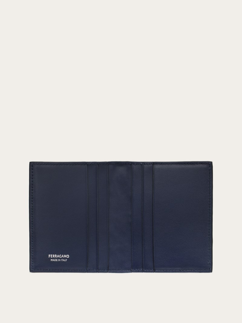 Ferragamo | Men's Gancini Credit Card Holder - Blue Marine