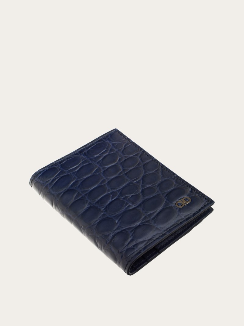 Ferragamo | Men's Gancini Credit Card Holder - Blue Marine