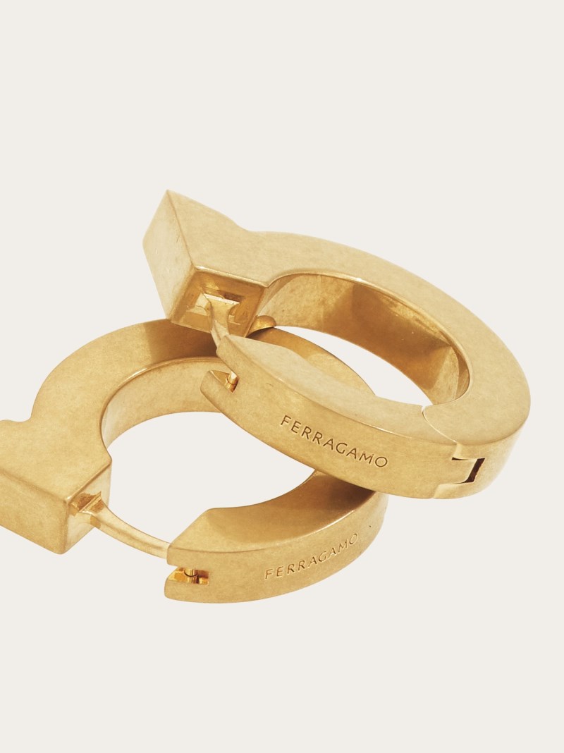 Ferragamo | Women's Gancini Earrings - Matte Gold