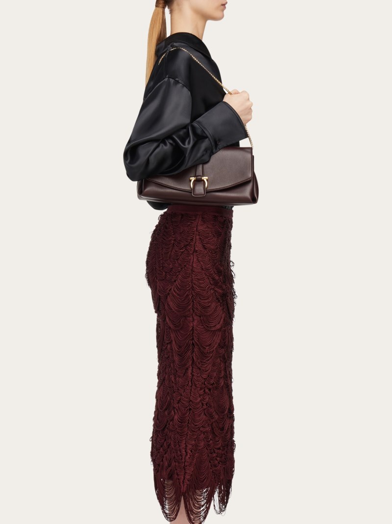 Ferragamo | Women's Front Flap Crossbody Bag - Oxblood