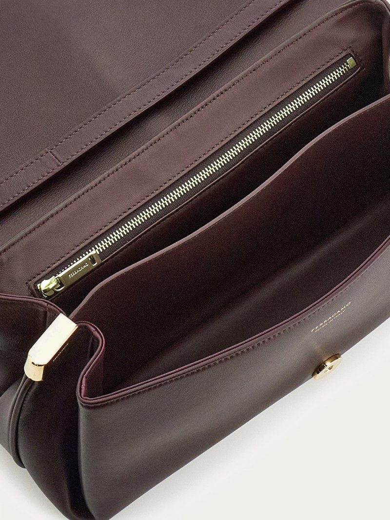Ferragamo | Women's Front Flap Crossbody Bag - Oxblood