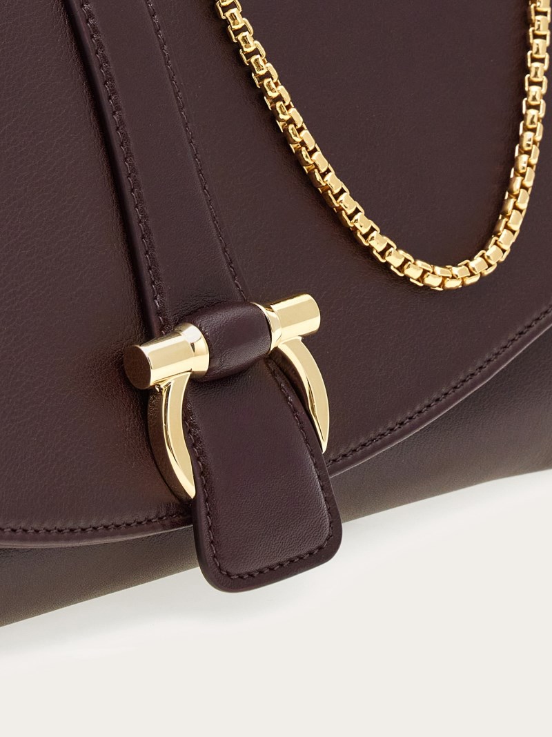 Ferragamo | Women's Front Flap Crossbody Bag - Oxblood