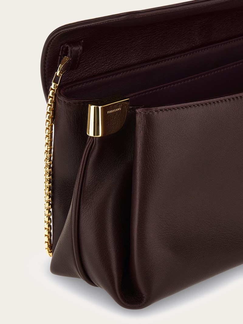Ferragamo | Women's Front Flap Crossbody Bag - Oxblood
