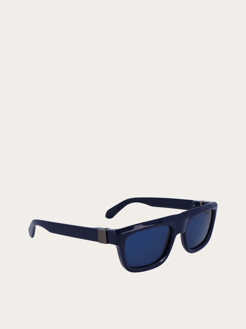 Ferragamo | Men's Sunglasses - Navy Blue/Denim