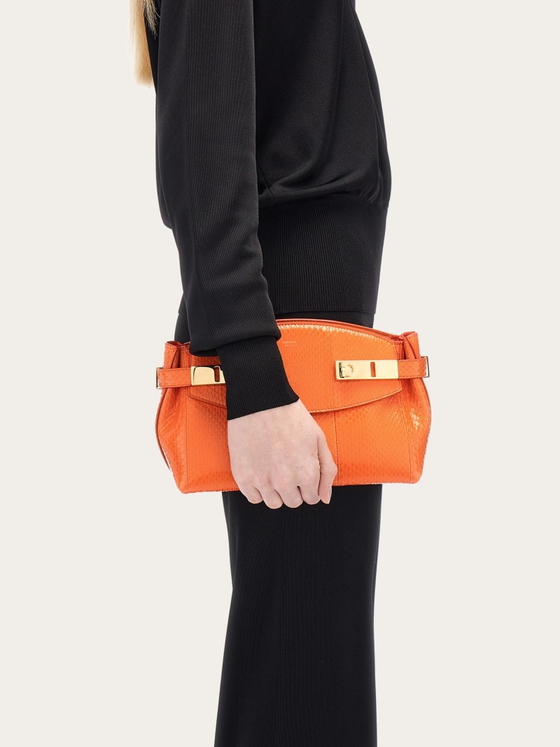 Ferragamo | Women's Hug Soft Crossbody Bag - Orange