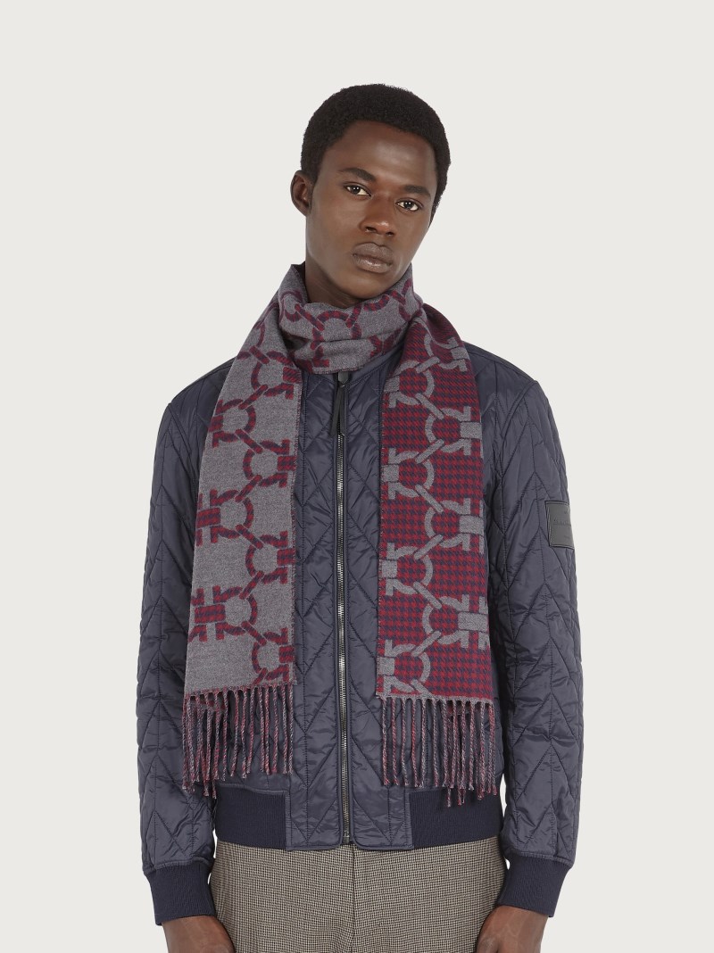 Ferragamo | Men's Gancini Scarf - Marine Blue
