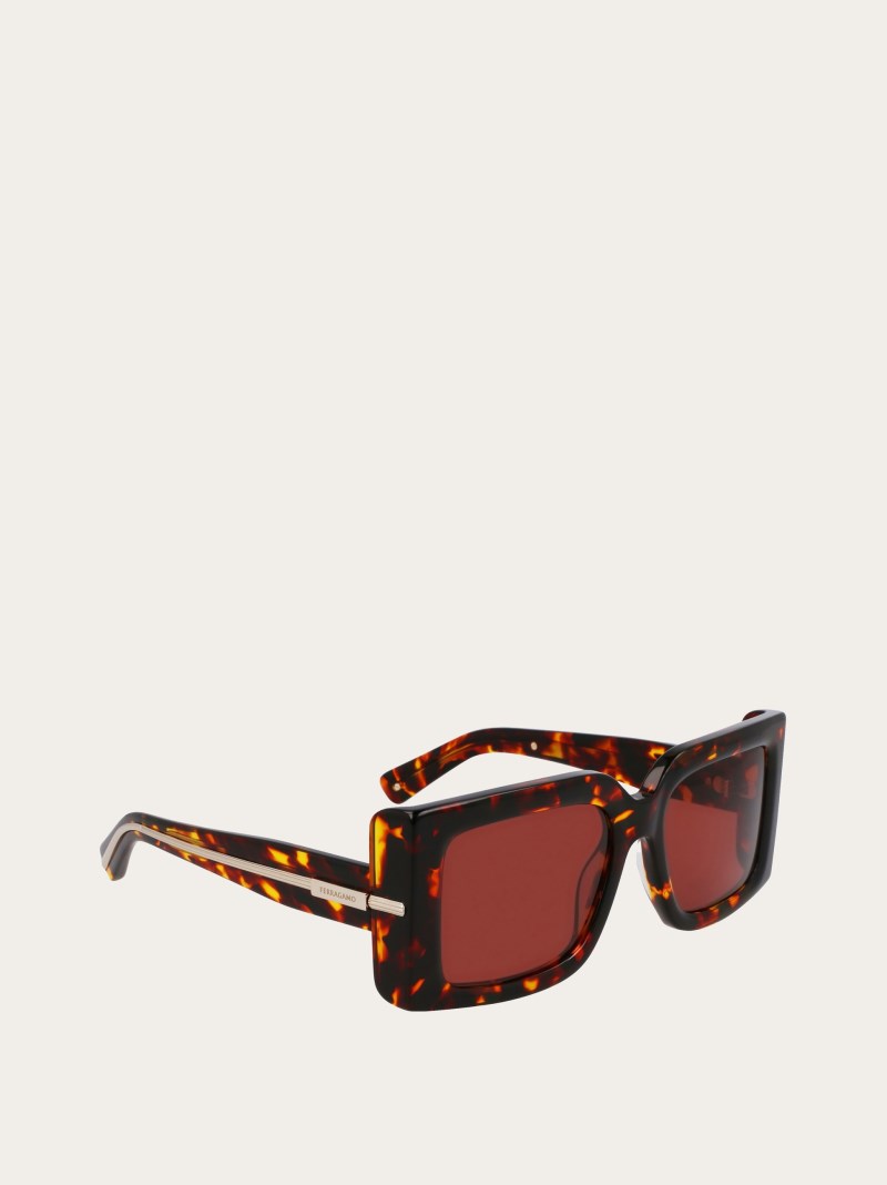 Ferragamo | Women's Sunglasses - Tortoise/Red Wine