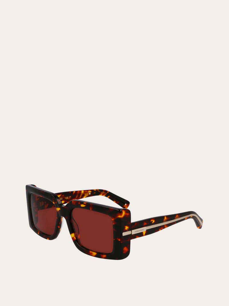 Ferragamo | Women's Sunglasses - Tortoise/Red Wine