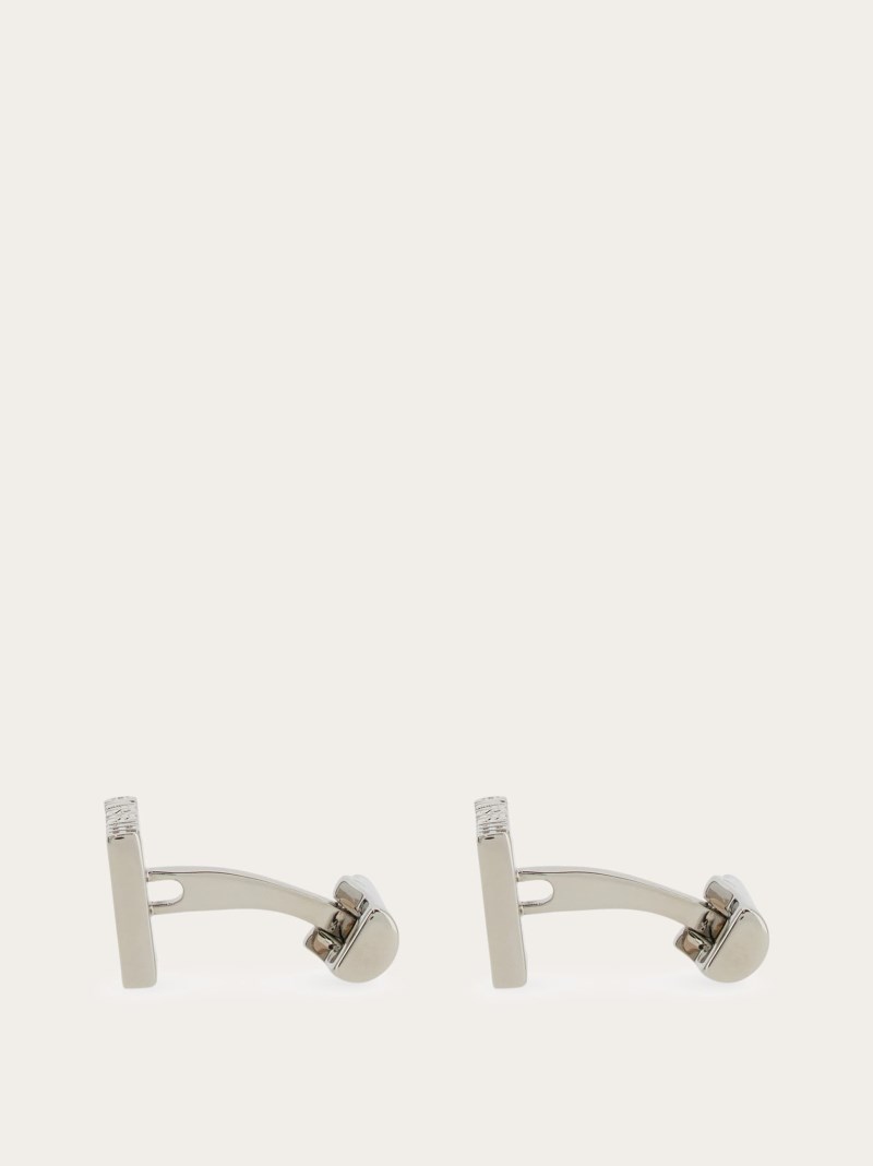Ferragamo | Men's Cufflinks - Palladium