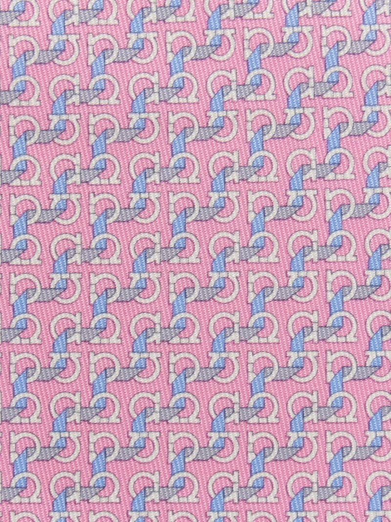 Ferragamo | Men's String Print Silk Tie - Pink