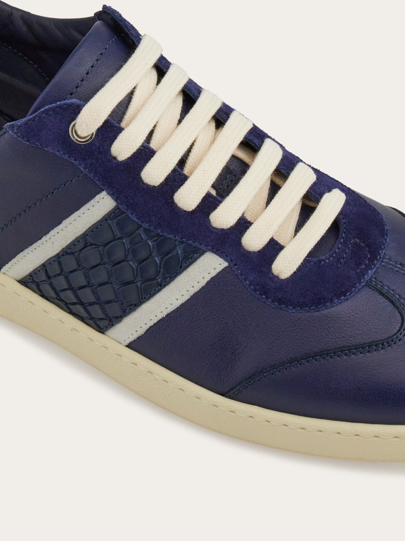 Ferragamo | Men's Low Top Sneaker - Marine Blue