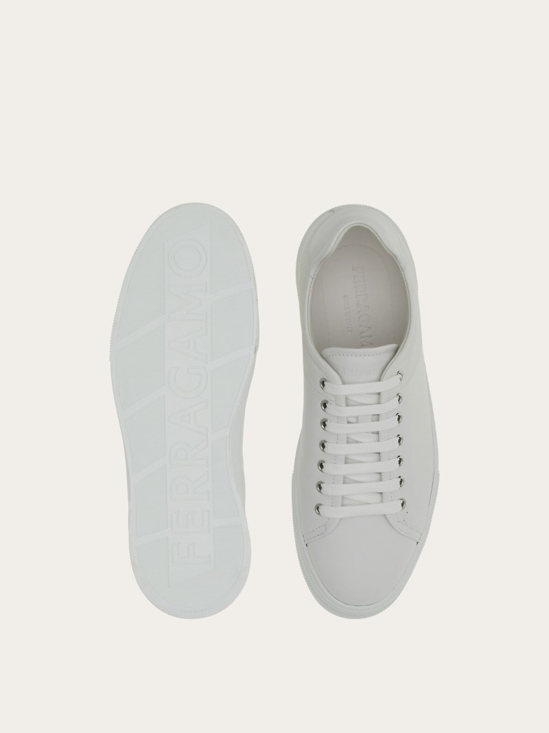 Ferragamo | Men's Low Cut Sneaker - White