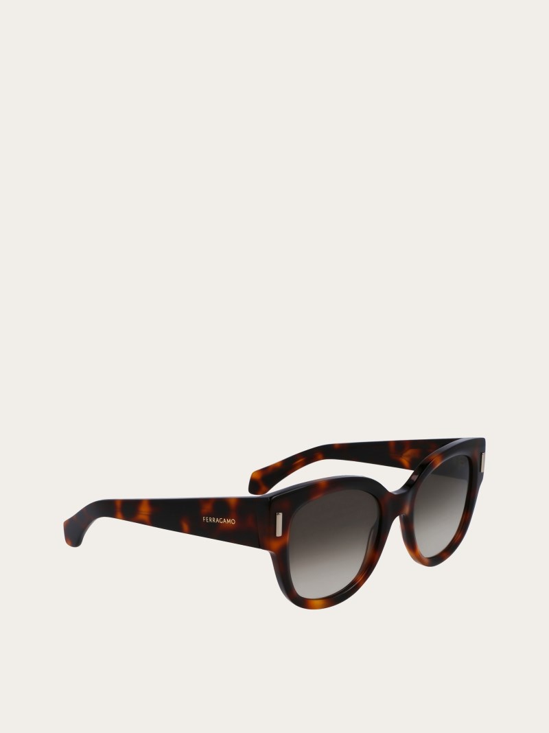 Ferragamo | Women's Sunglasses - Tortoise/Gradient Khaki