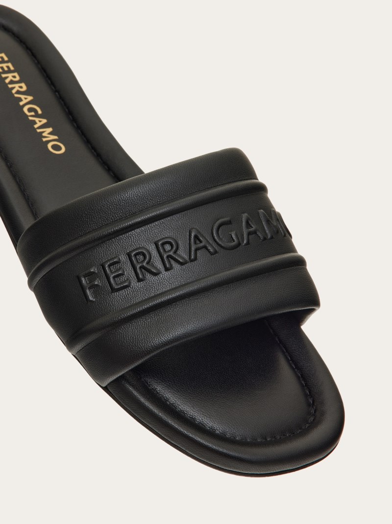 Ferragamo | Women's Slide With Logo - Black