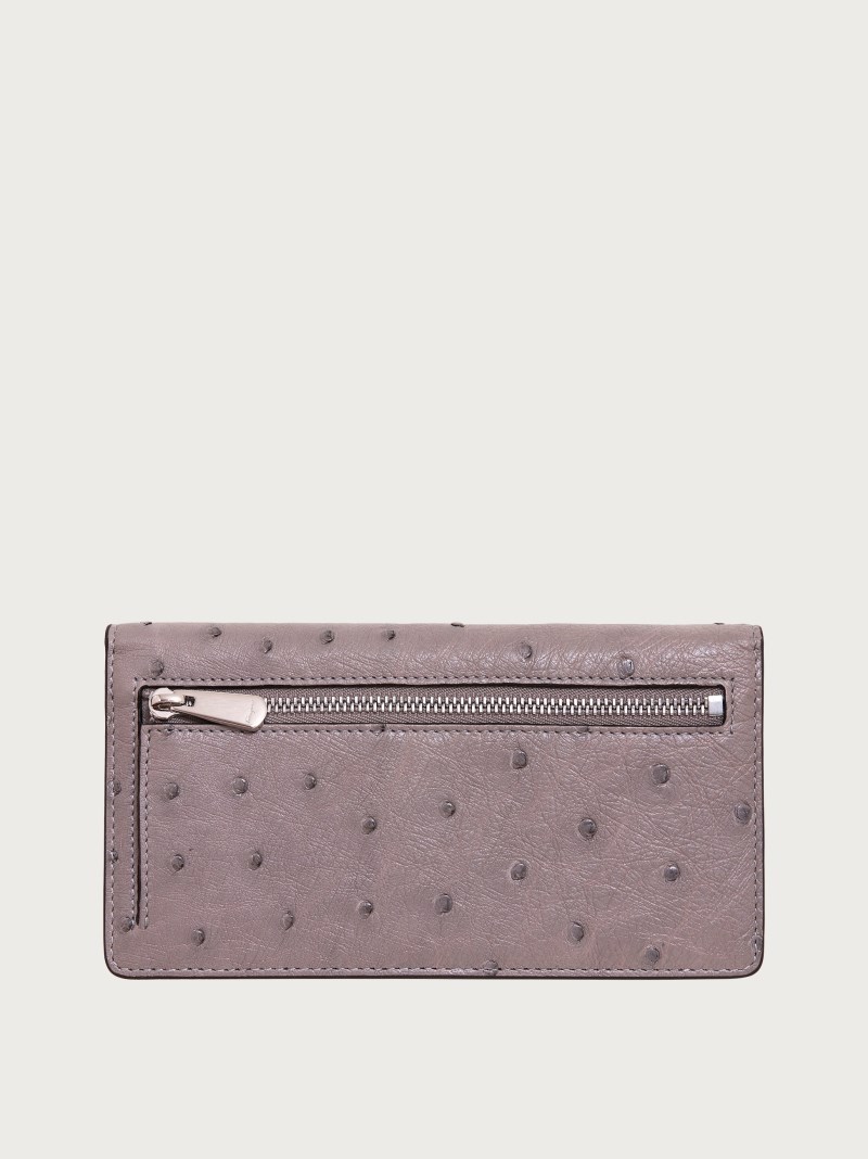 Ferragamo | Women's Gancini Continental Wallet - Silver Grey
