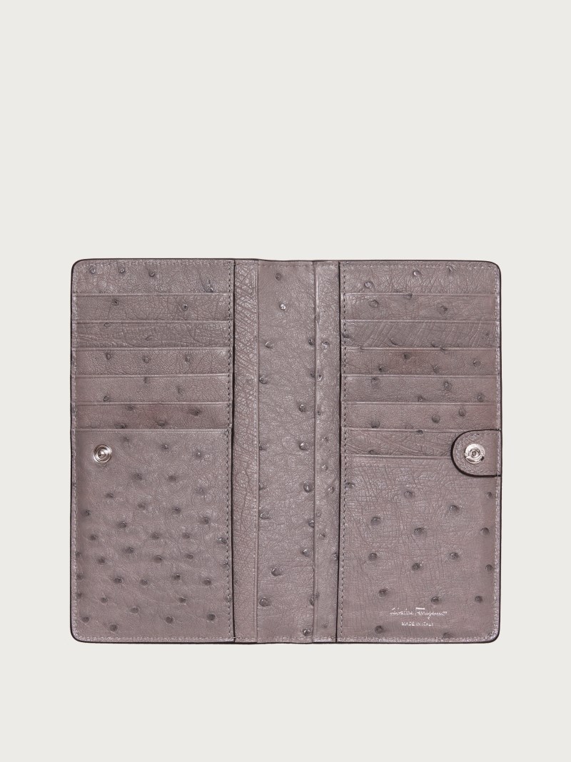 Ferragamo | Women's Gancini Continental Wallet - Silver Grey