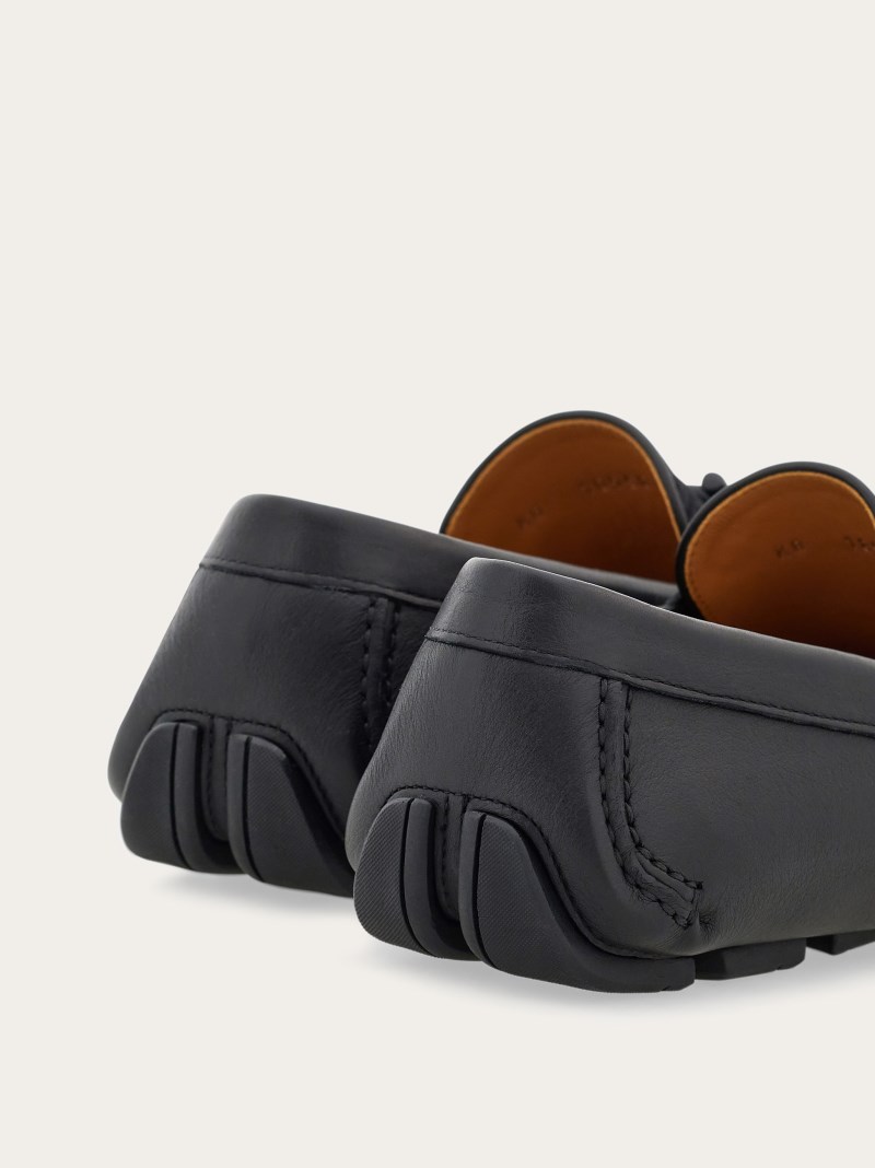 Ferragamo | Men's Driver With Gancini Ornament - Black