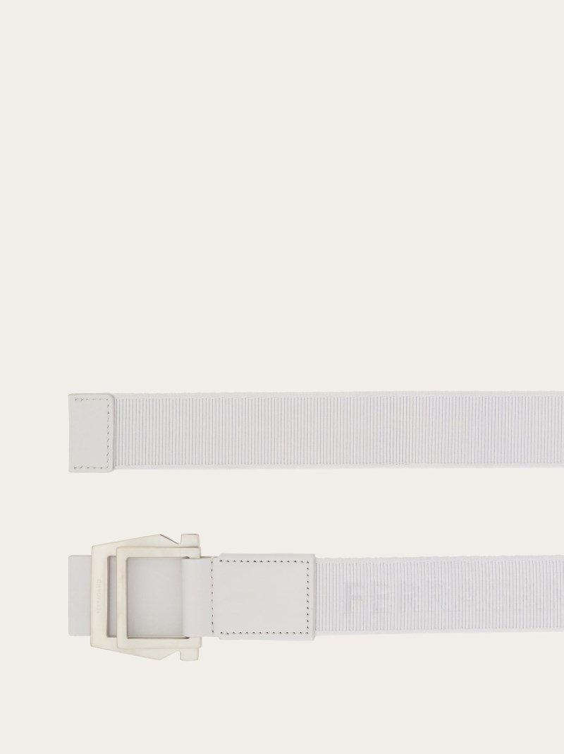 Ferragamo | Men's Belt With Gancini Buckle - Ice