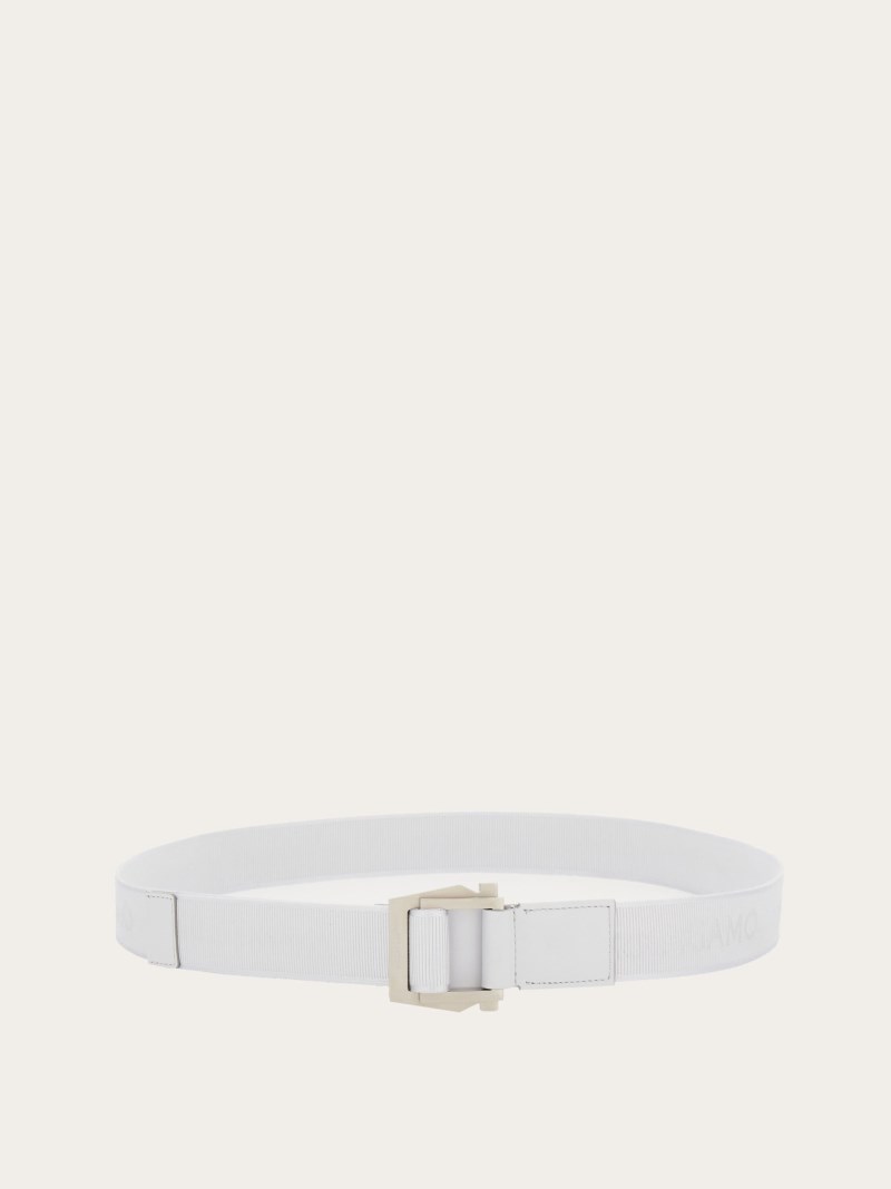 Ferragamo | Men's Belt With Gancini Buckle - Ice