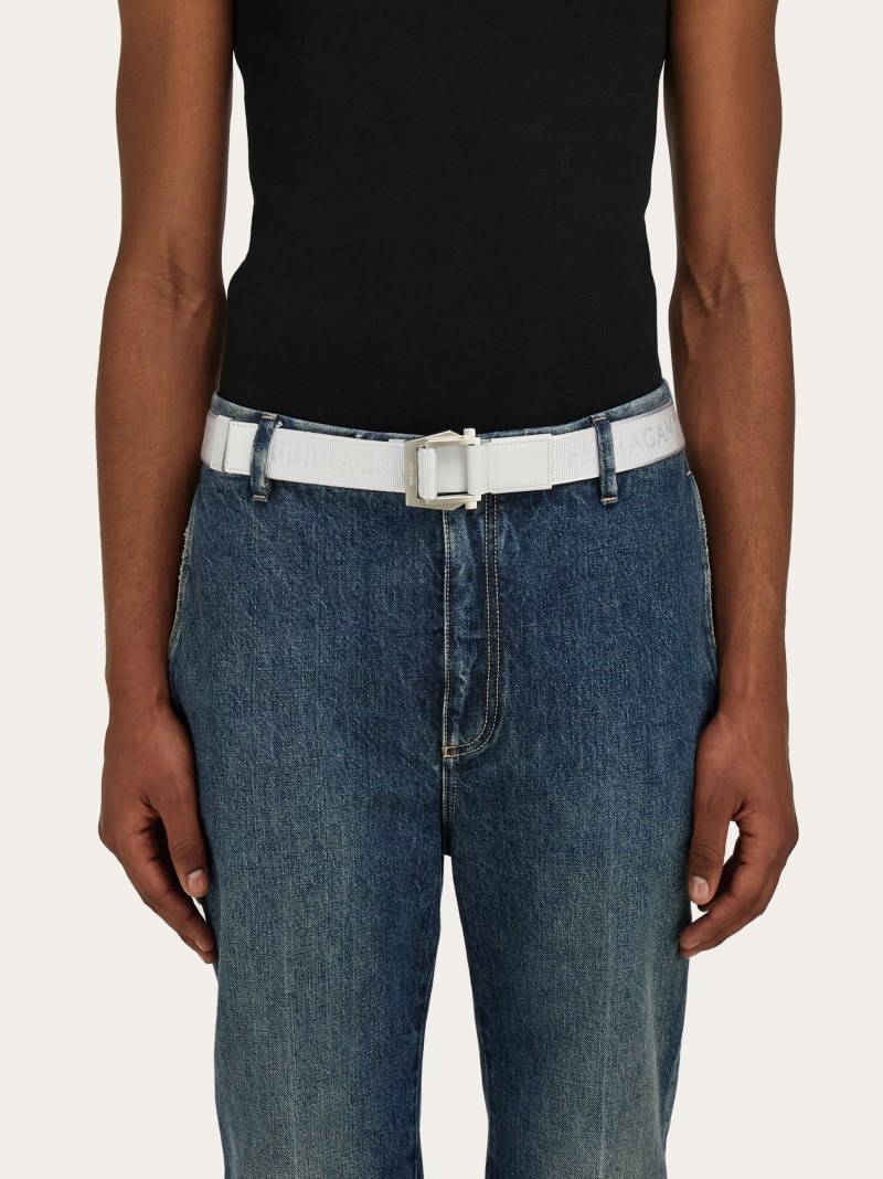 Ferragamo | Men's Belt With Gancini Buckle - Ice