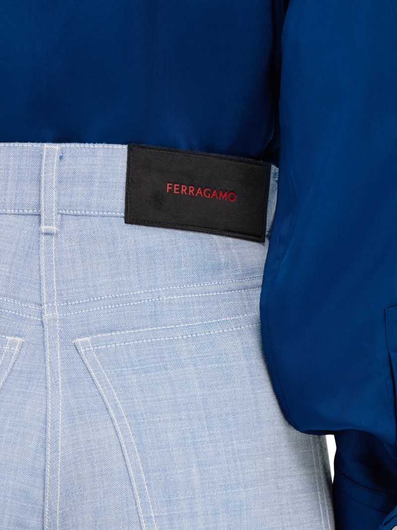 Ferragamo | Women's Five Pocket Trouser - Denim/White