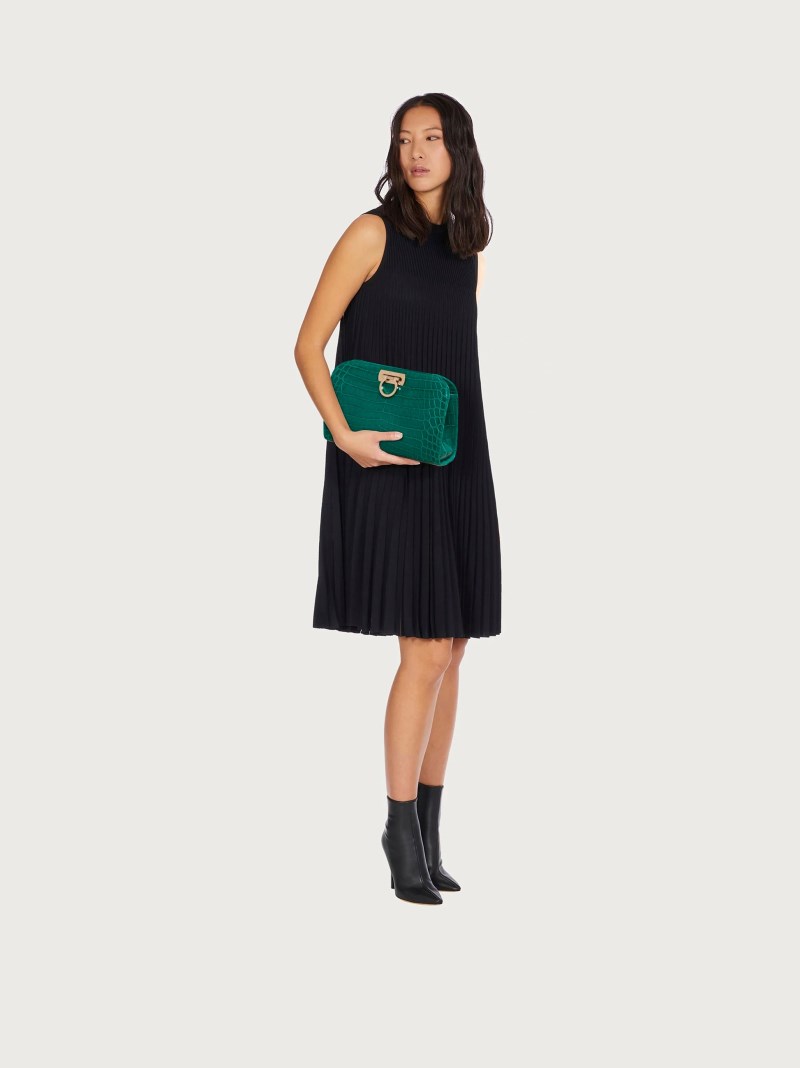 Ferragamo | Women's Diana Clutch - Emerald