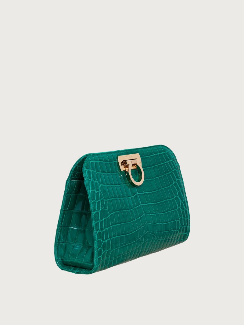 Ferragamo | Women's Diana Clutch - Emerald